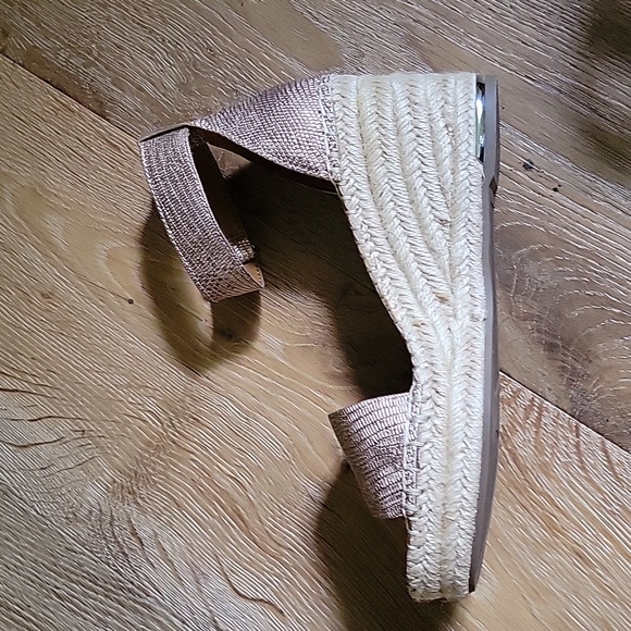 Franco Sarto Clemens Jute Wrapped Espadrille Wedge Heel Sandals 7 New in Box - Picture 2 of 6